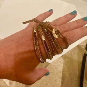 Johnny Was leather wrap bracelet